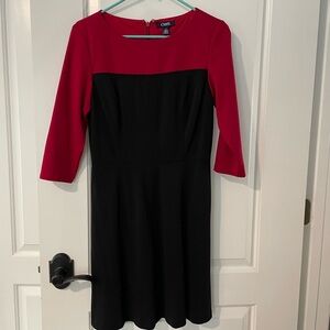 Chaps Women's Red and Black Dress